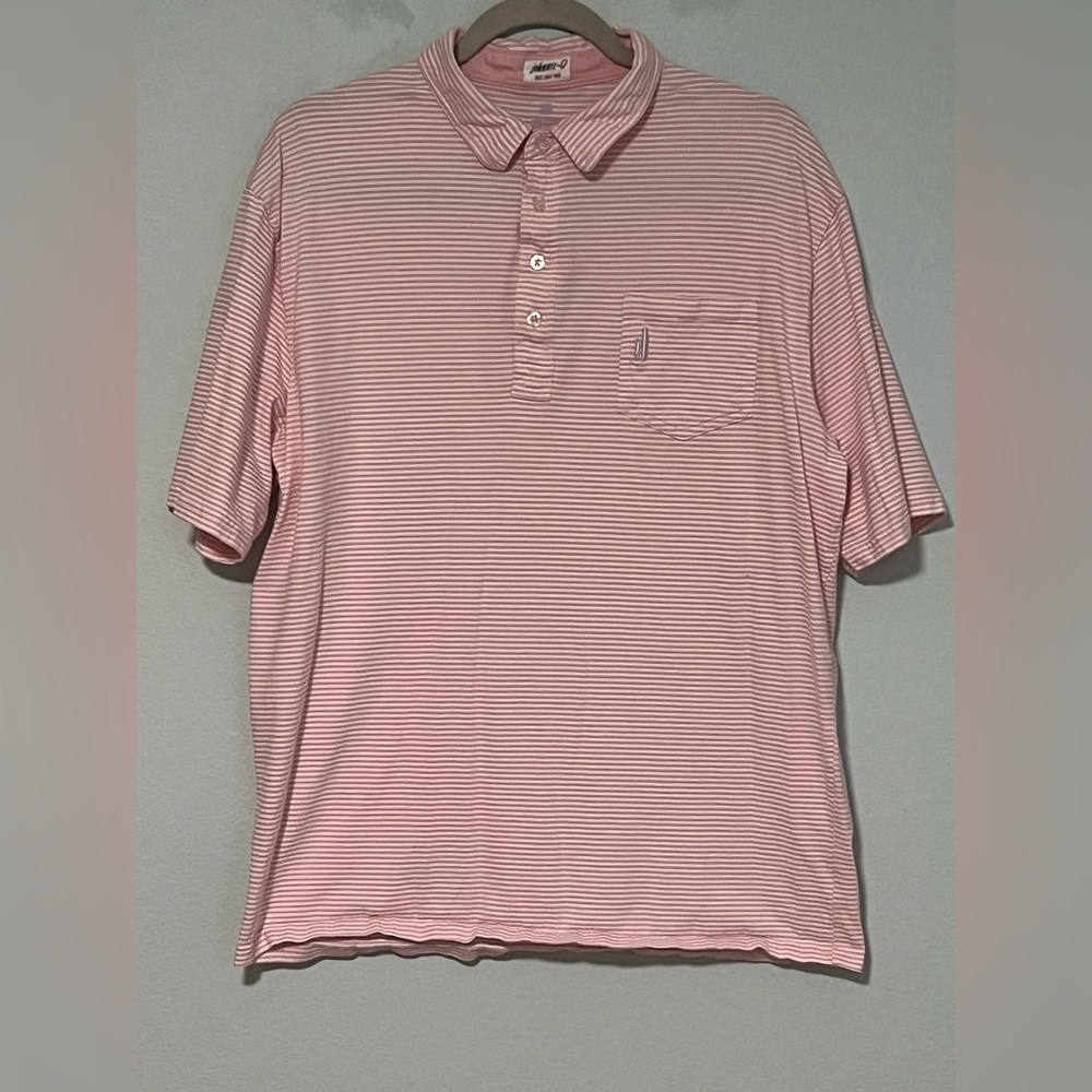 JOHNNIE-O Striped Cotton Polo - L